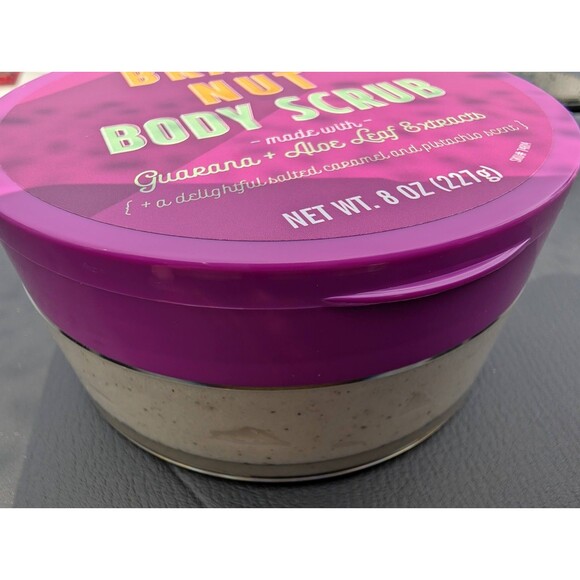 NEW Sealed Trader Joe's Brazil Nut Body Scrub Salted Caramel Scent Pistachio 8oz - Picture 2 of 2